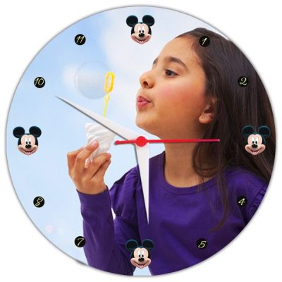 personalized-micky-mouse-round-wall-clock-with-photo